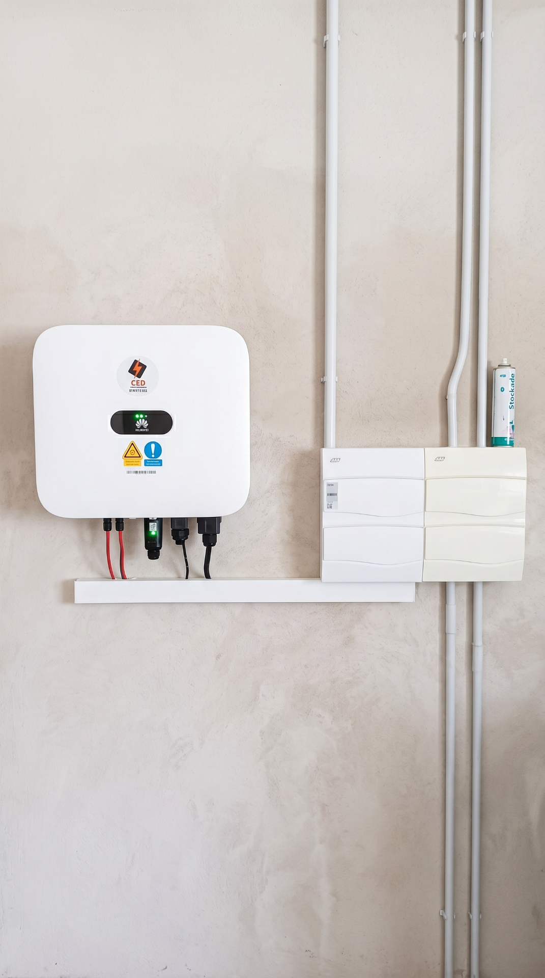 Inversor Huawei instalado con cuadros eléctricos por CED